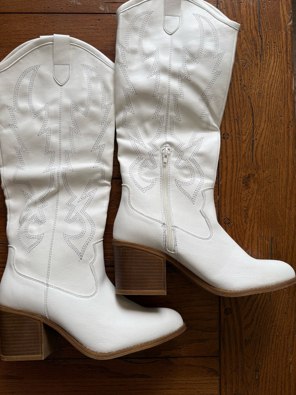NEW- Upwind White Western Knee High Boots